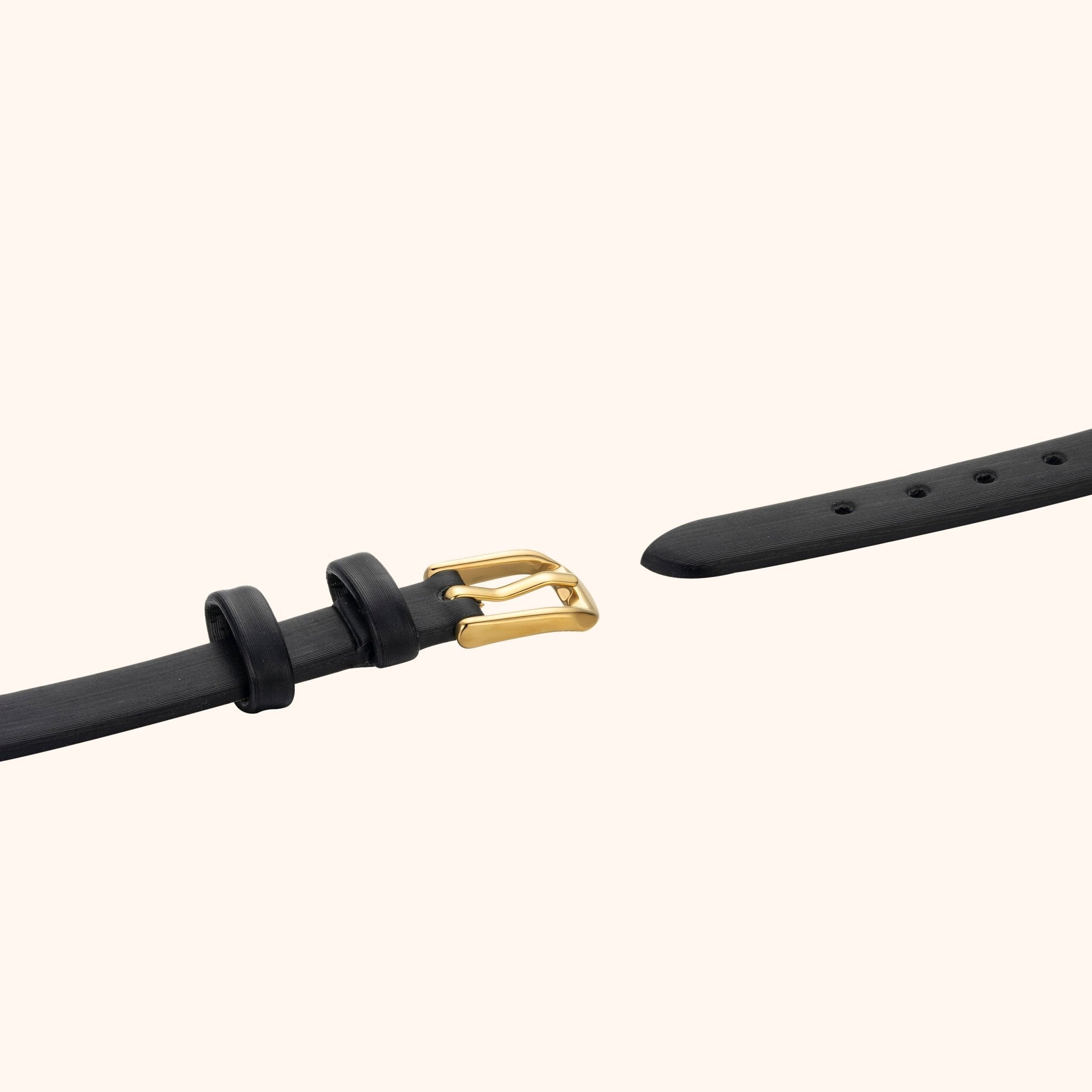 Elvina Zwart Leren Goud