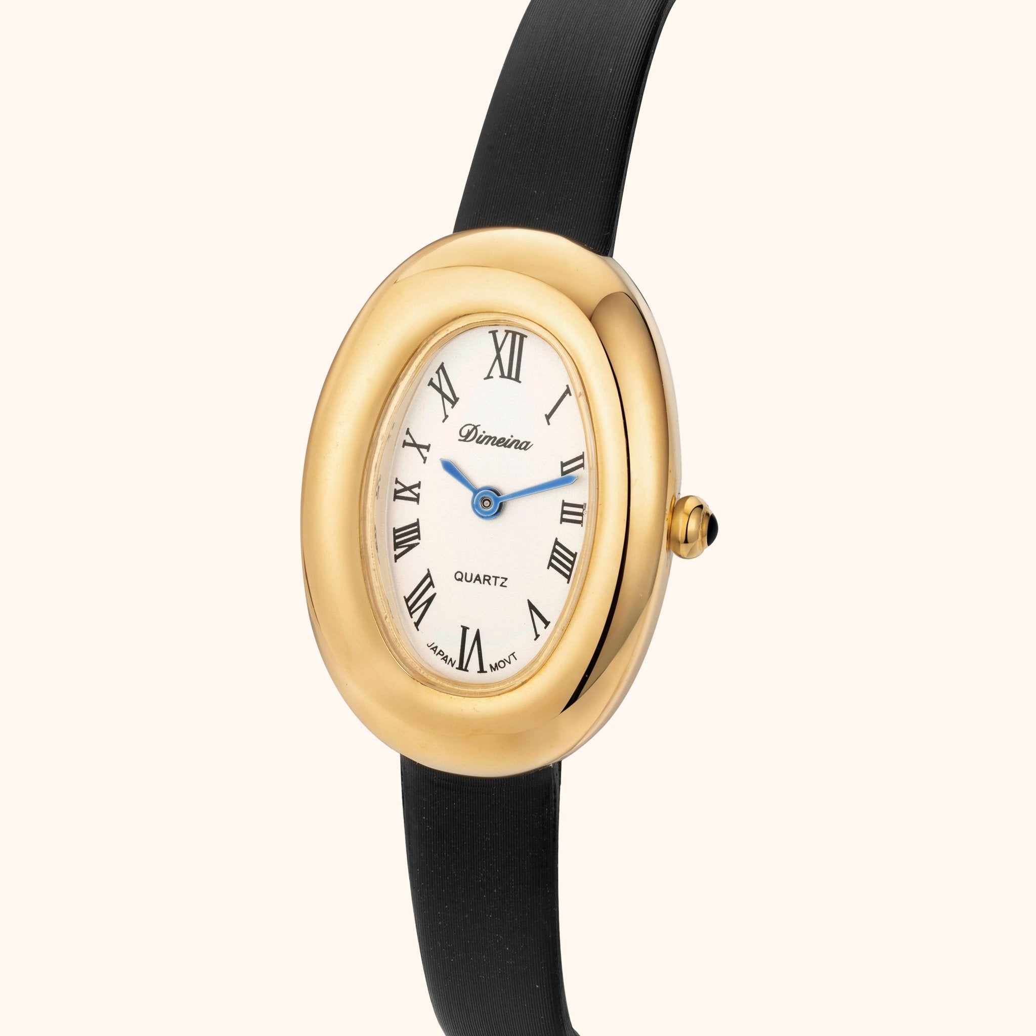 Elvina Zwart Leren Goud