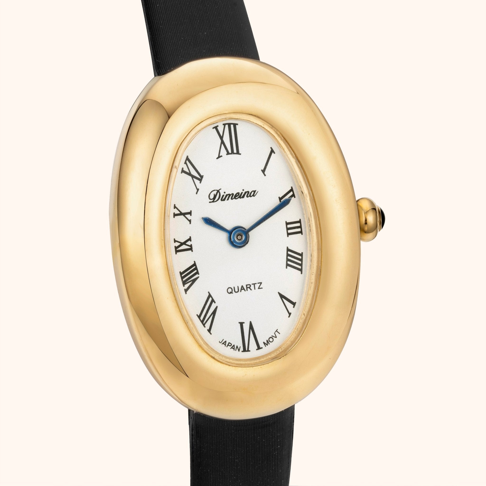 Elvina Zwart Leren Goud