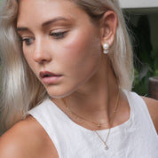 Valine Stud Earrings | 18K Gold-Plated