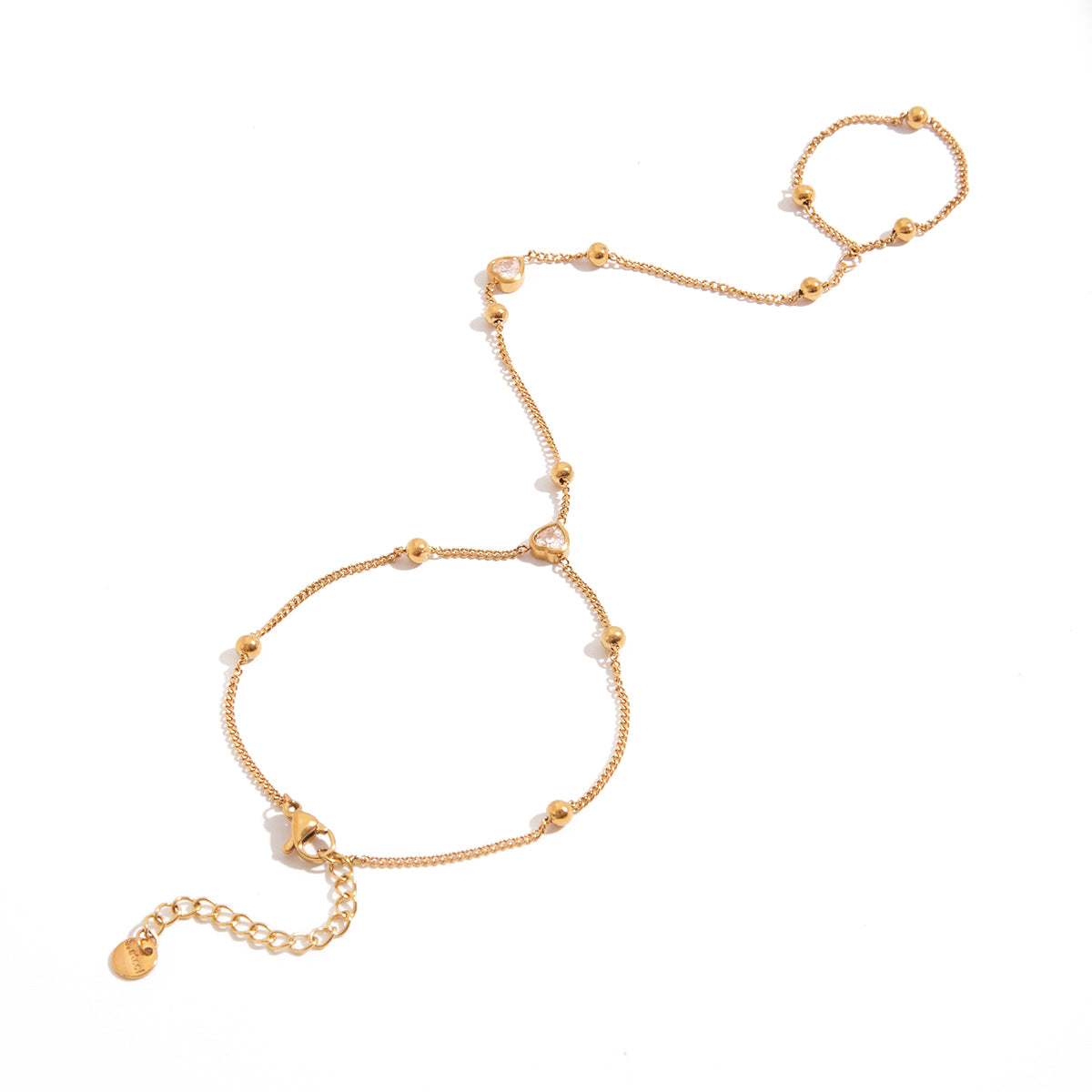 Sophia Bead Ring Bracelet | 18K Gold-Plated
