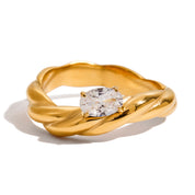 Ralene Solitaire Ring | 18K Gold-Plate