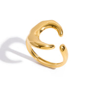 Rubini Moon Ring | 18K Gold-Plated