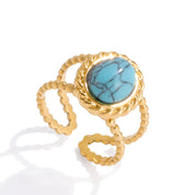 Safira Cuff Ring | 18K Gold-Plated