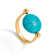 Cleo Stone Ring | 18K Gold-Plated