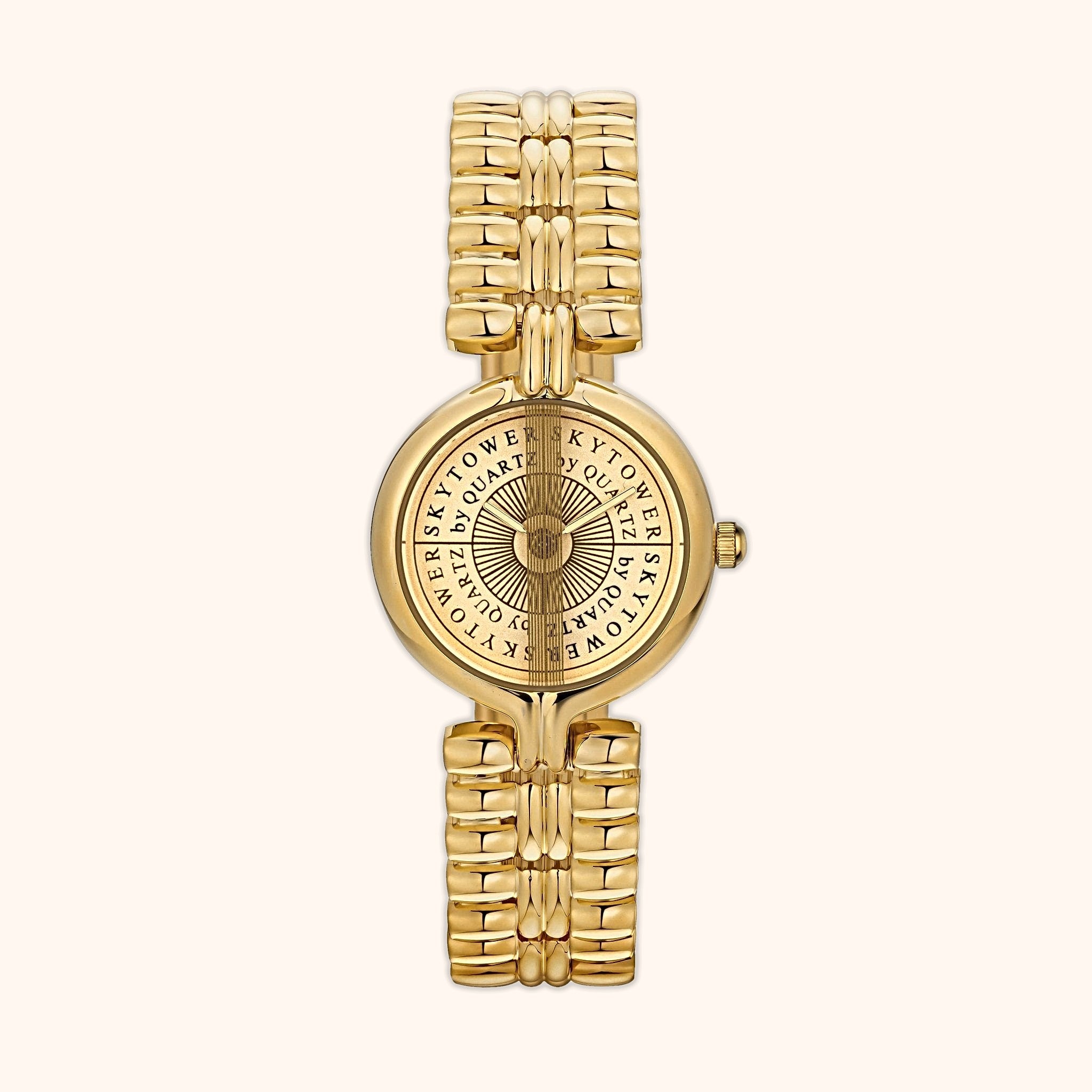 OhKlassy Amalia Gold women's vintage-inspired watch, front view