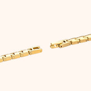 OhKlassy Anastasia Gold women's vintage-inspired watch, bracelet and clasp detail