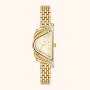 Orologio da donna OhKlassy Aurelia Gold in stile vintage, vista frontale