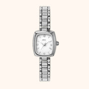 OhKlassy Aurora Silver women's vintage-inspired watch, front view