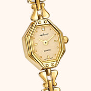 OhKlassy Celeste Gold women's vintage-inspired watch, dial close-up