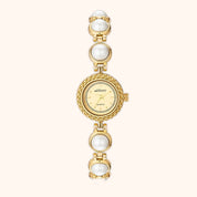 OhKlassy Dahlia Gold women's vintage-inspired watch, front view