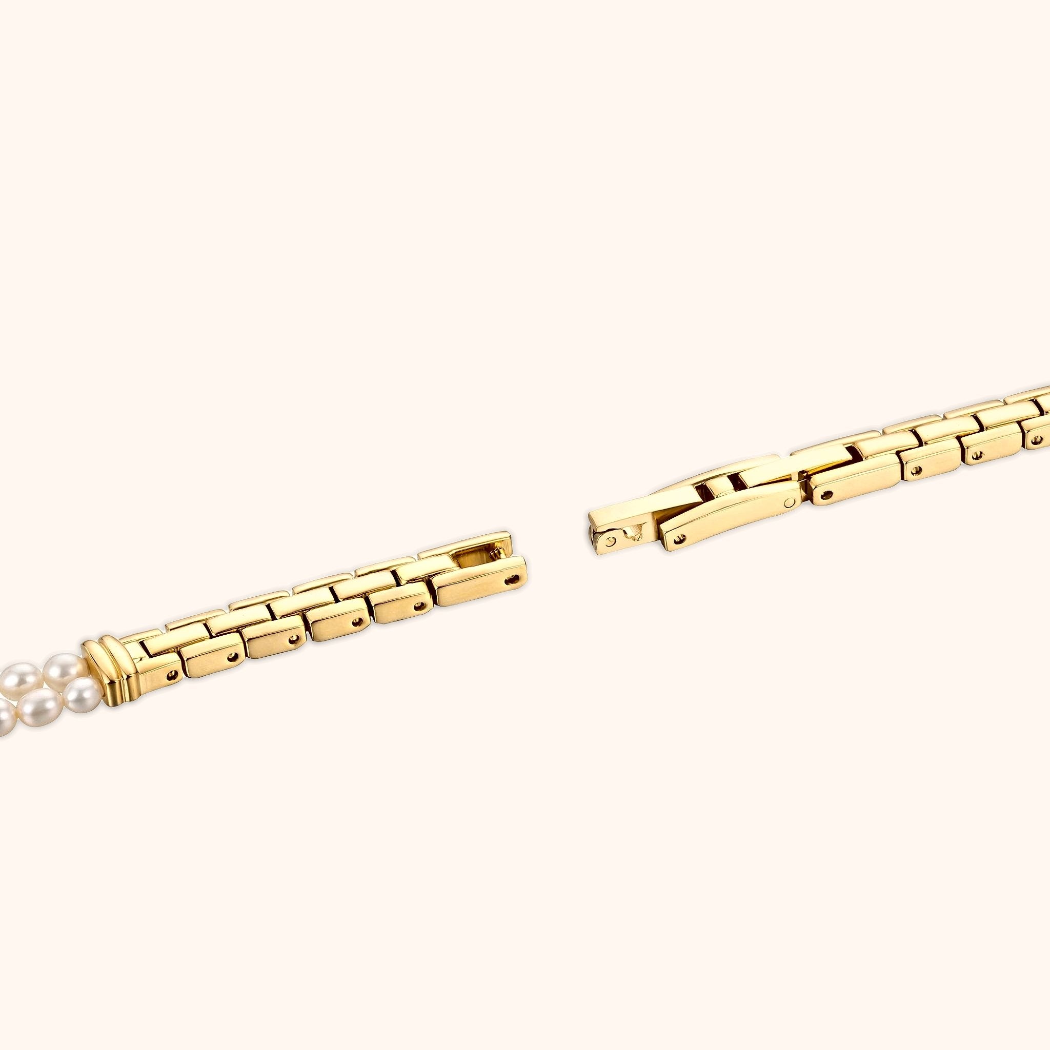 OhKlassy Elina Gold – Vintage-inspirierte Damenuhr, Details zu Armband und Schließe