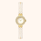 OhKlassy Elina Gold – Vintage-inspirierte Damenuhr, Vorderansicht