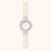 OhKlassy Elina Silver women's vintage-inspired watch, front view