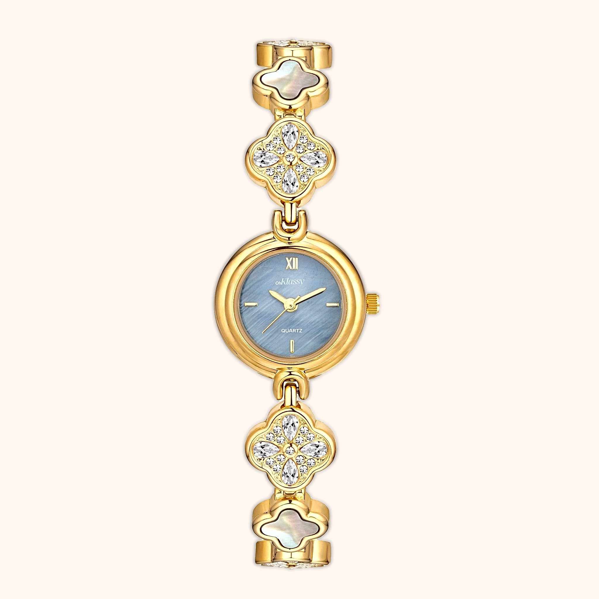 OhKlassy Emily Gold women's vintage-inspired watch, front view