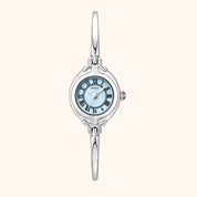 OhKlassy Emma Blue Silver women's vintage-inspired watch, front view
