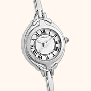 OhKlassy Emma Silver – Vintage-inspirierte Damenuhr, Nahaufnahme des Zifferblatts