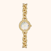 OhKlassy Estelle Gold women's vintage-inspired watch, front view