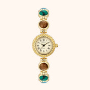 OhKlassy Gisella Gold Mix women's vintage-inspired watch, front view