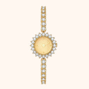 OhKlassy Laura Gold women's vintage-inspired watch, front view