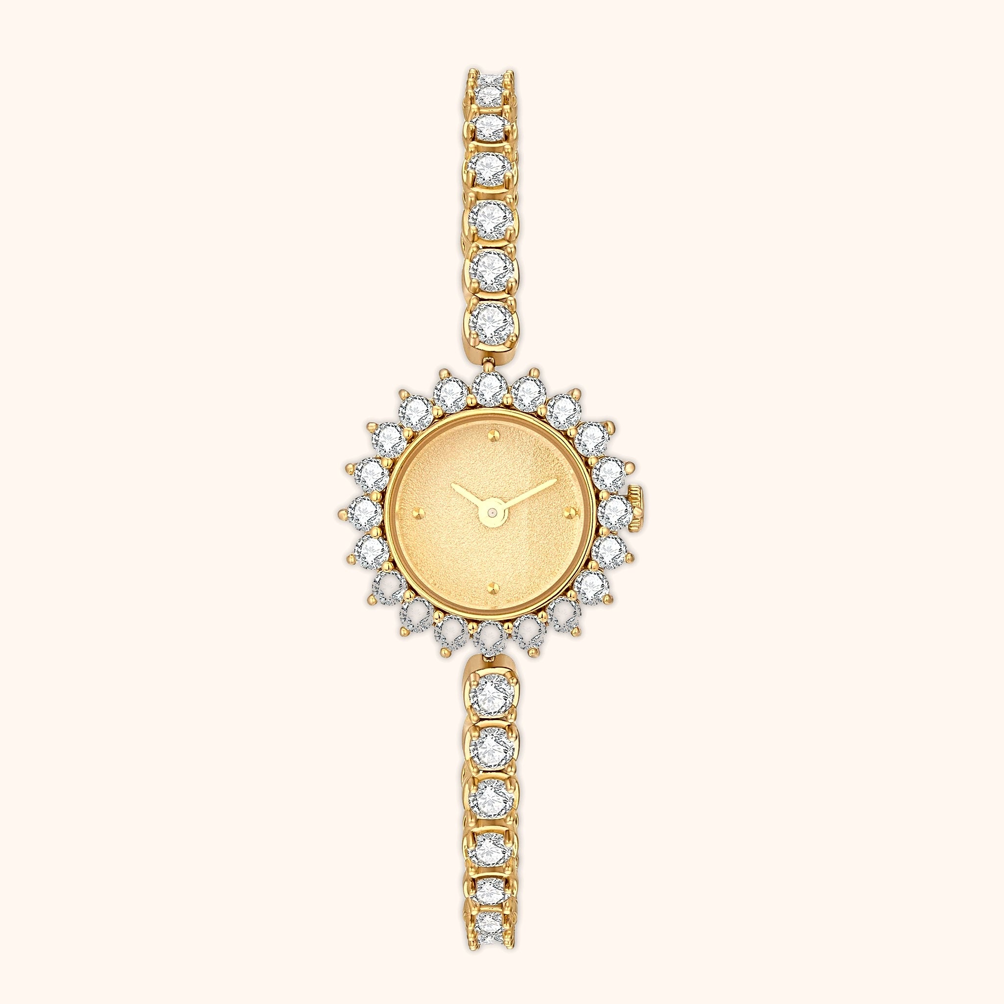OhKlassy Laura Gold women's vintage-inspired watch, front view