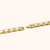OhKlassy Lucille Gold Blue – Vintage-inspirierte Damenuhr, Details zu Armband und Schließe