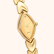 OhKlassy Lucille Gold women's vintage-inspired watch, dial close-up