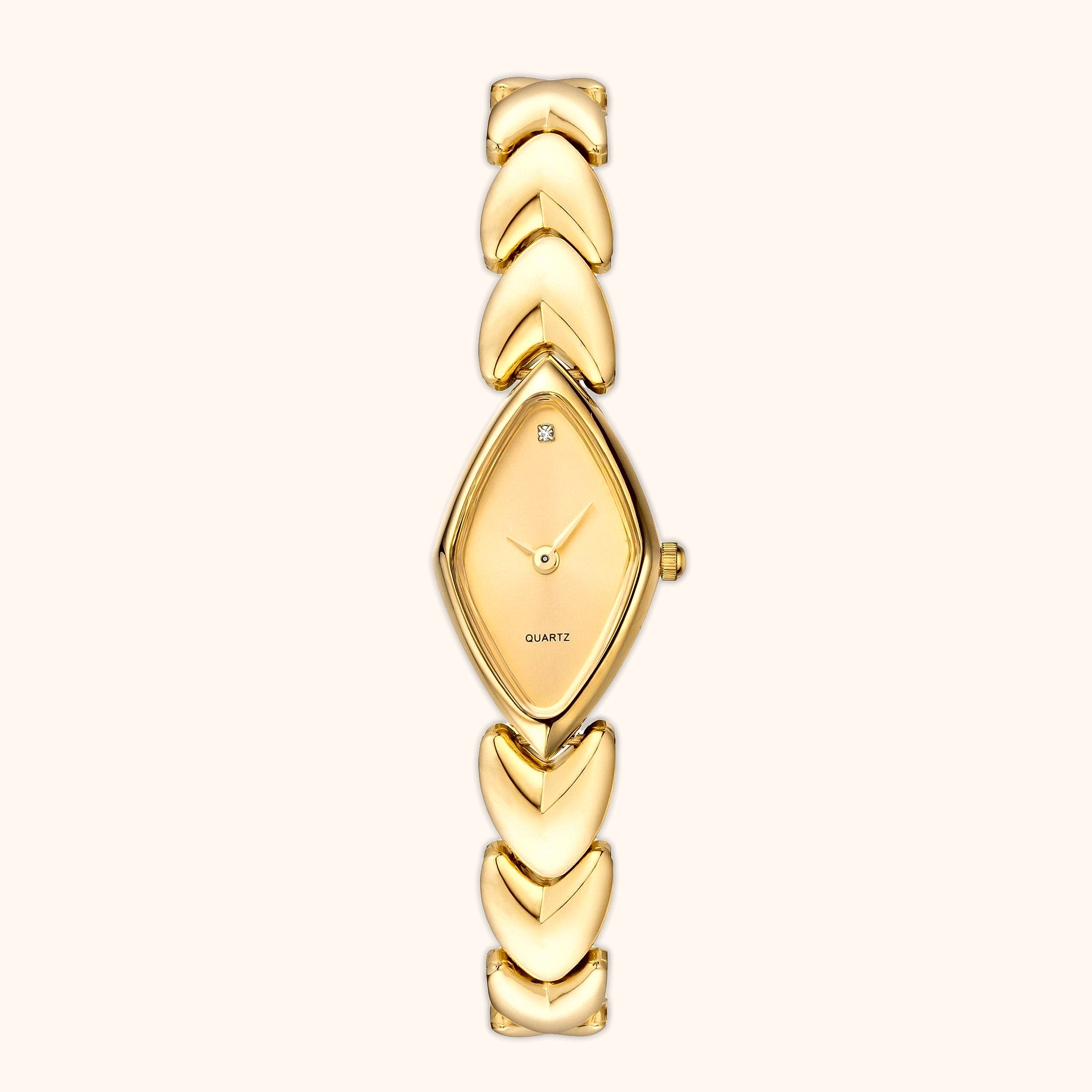 OhKlassy Lucille Gold women's vintage-inspired watch, front view