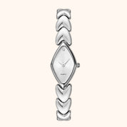 OhKlassy Lucille Silver women's vintage-inspired watch, front view