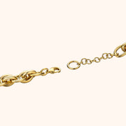 OhKlassy Lydia Gold women's vintage-inspired watch, bracelet and clasp detail