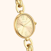 OhKlassy Lydia Gold women's vintage-inspired watch, dial close-up