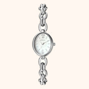 OhKlassy Lydia Silver women's vintage-inspired watch, front view