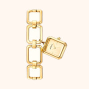 OhKlassy Malou Gold women's vintage-inspired watch, front view