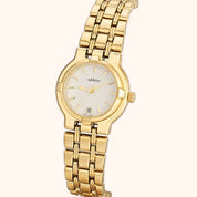 OhKlassy Maria Gold women's vintage-inspired watch, dial close-up