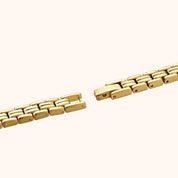 Orologio da donna OhKlassy Naomi Gold in stile vintage, con dettagli sul bracciale e sulla chiusura