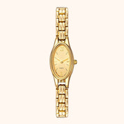 Orologio da donna OhKlassy Naomi Gold in stile vintage, vista frontale