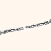 OhKlassy Odette Silver women's vintage-inspired watch, bracelet and clasp detail