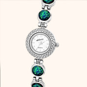 OhKlassy Ondine Silver women's vintage-inspired watch, dial close-up