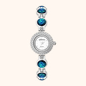 OhKlassy Ondine Silver women's vintage-inspired watch, front view