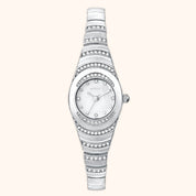 OhKlassy Ophelia Silver – Vintage-inspirierte Damenuhr, Vorderansicht