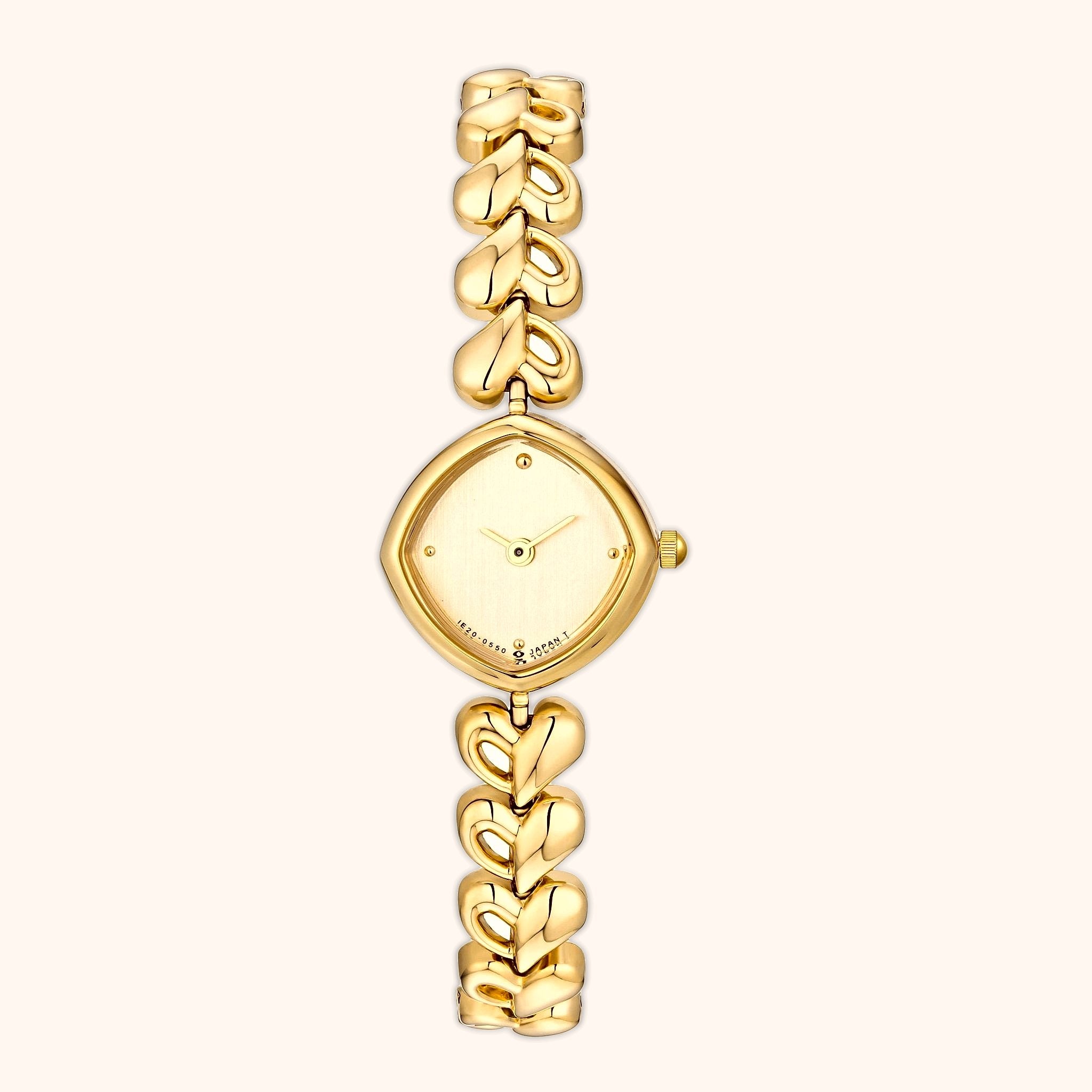 OhKlassy Rhea Gold women's vintage-inspired watch, front view