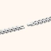 OhKlassy Rhea Silver women's vintage-inspired watch, bracelet and clasp detail