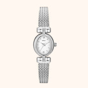 OhKlassy Rosalie Silver women's vintage-inspired watch, front view
