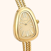 OhKlassy Serena Gold women's vintage-inspired watch, dial close-up