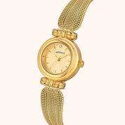OhKlassy Sienna Gold women's vintage-inspired watch, dial close-up