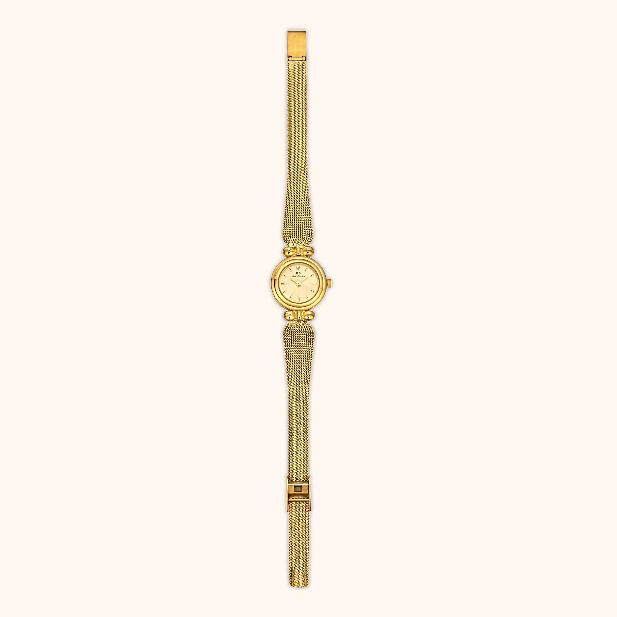 OhKlassy Sienna Gold women's vintage-inspired watch, full length view