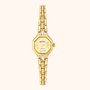 Orologio da donna OhKlassy Sophia Gold in stile vintage, vista frontale