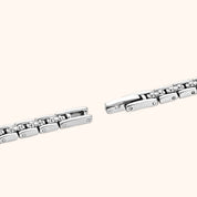 OhKlassy Sophia Silver women's vintage-inspired watch, bracelet and clasp detail