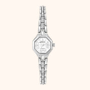 OhKlassy Sophia Silver women's vintage-inspired watch, front view