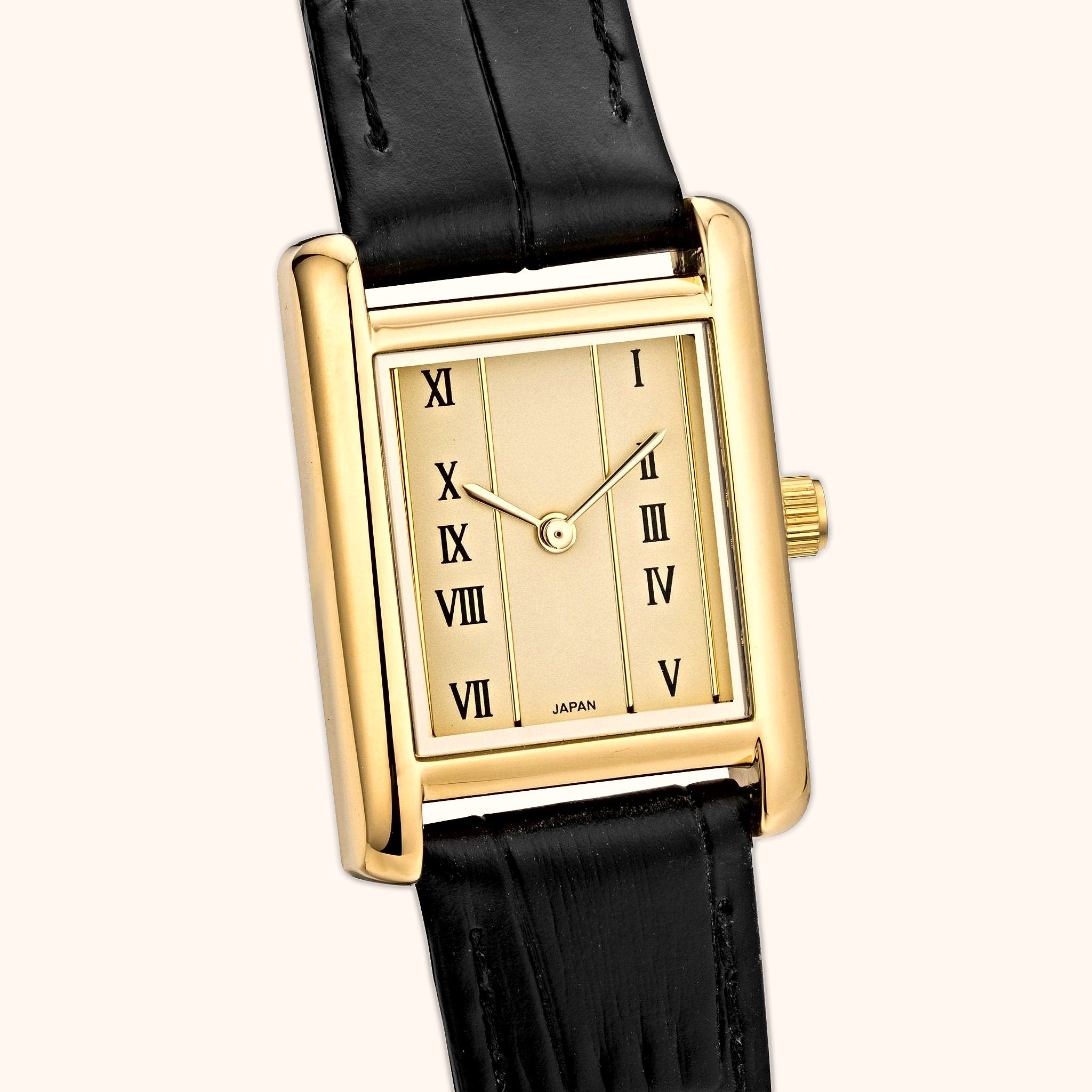 OhKlassy Sophie Leather Gold – Vintage-inspirierte Damenuhr, Nahaufnahme des Zifferblatts
